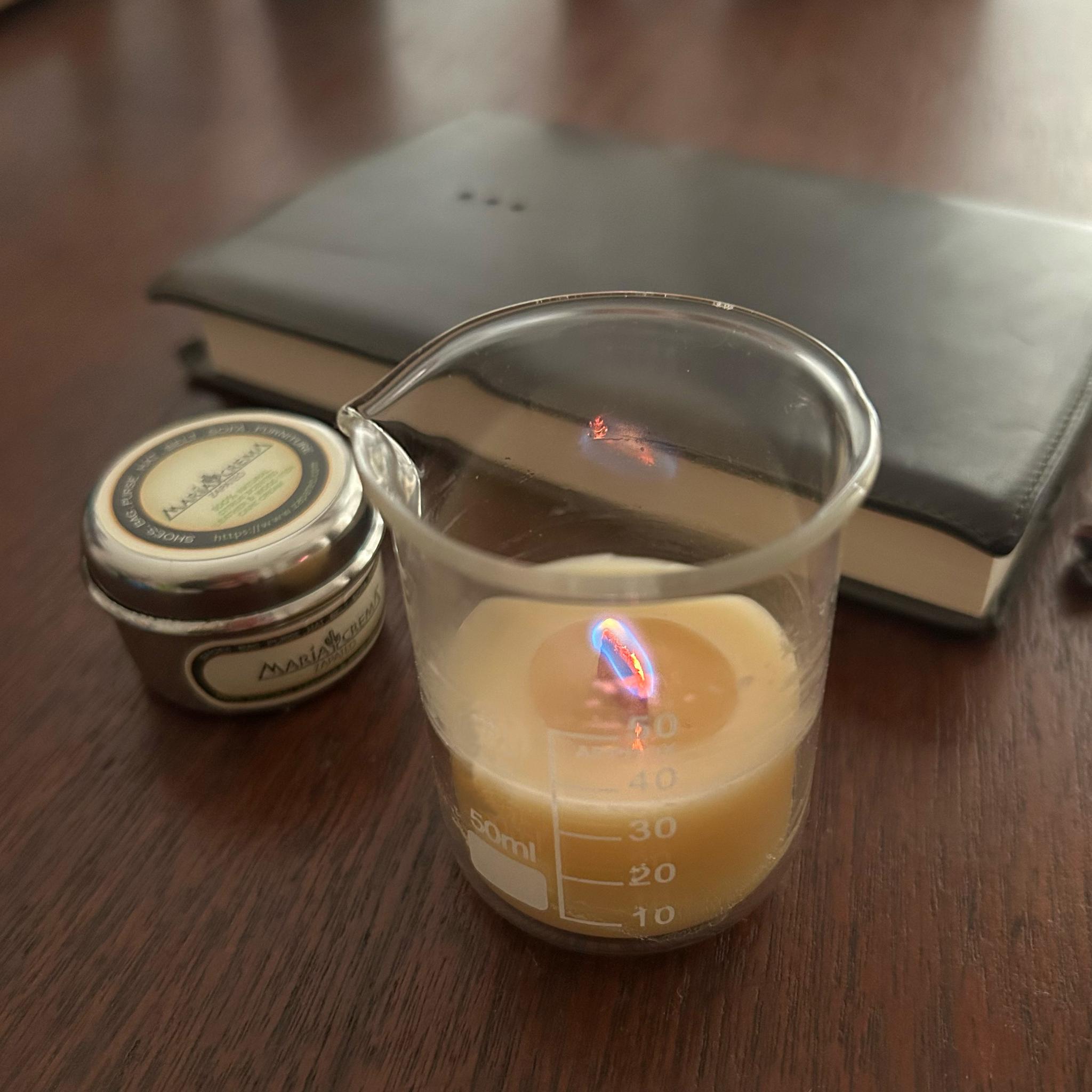 "MARIACREMA（マリアクレマ）" Wood Wick Candle GiftBox (木芯・ミツロウキャンドル） | 5枚目