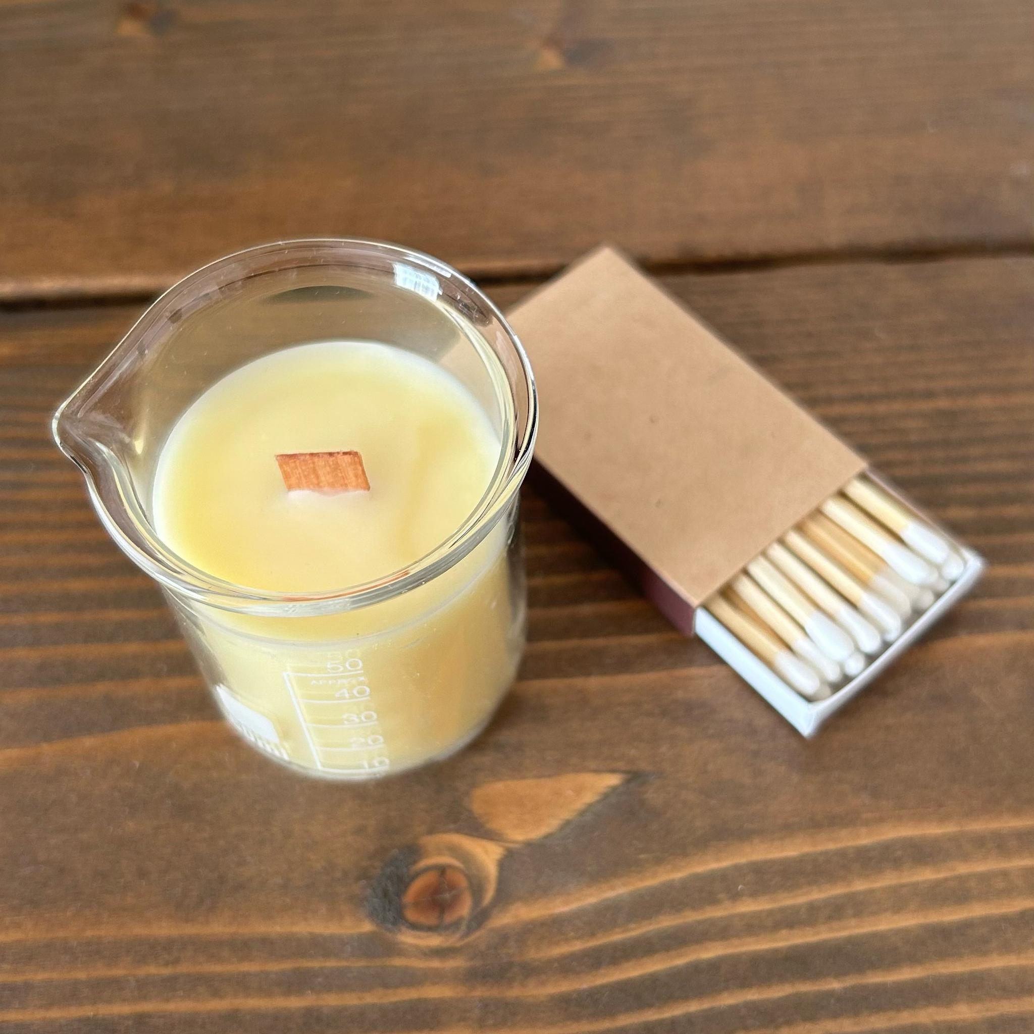 "MARIACREMA（マリアクレマ）" Wood Wick Candle GiftBox (木芯・ミツロウキャンドル） | 6枚目